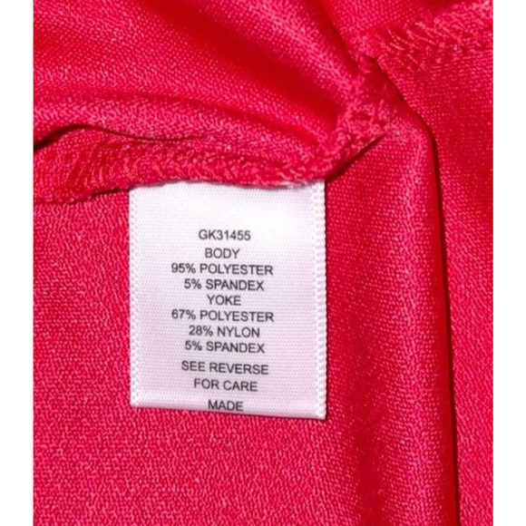 Alison Andrews Red Velvet Burnout Cold Shoulder XL NWT Party Blouse - Picture 7 of 8